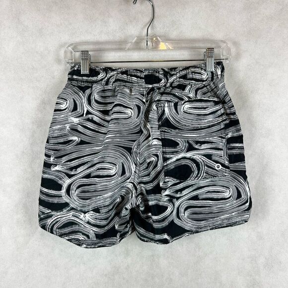 Native Youth Black and White swim Trunks - Picture 2 of 7